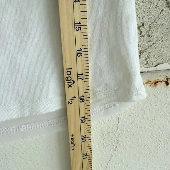 Y2K Tank Top Graphic City Print White Black Sleeveless Shirt Vtg Cotton Womens M - Picture 8 of 8